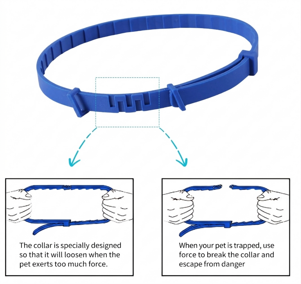 Adjustable Tick-Repellent Collar for Cats