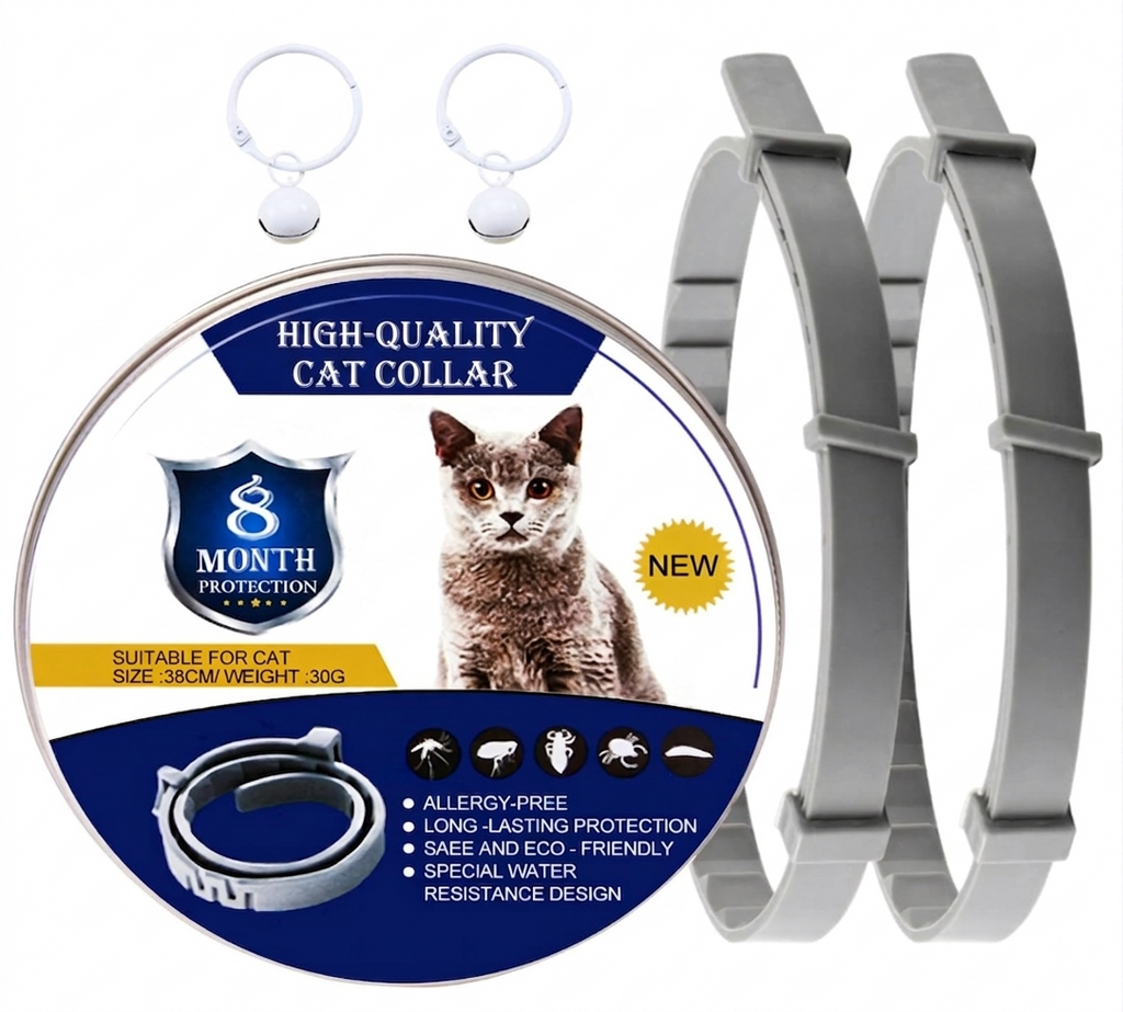Adjustable Tick-Repellent Collar for Cats